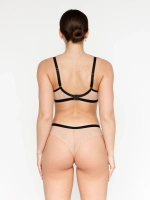 Трусы Zebra бразилиана (черный/скин)