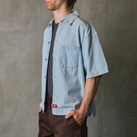  Рубашка мужская Dickies Short Sleeve Denim Shirt 