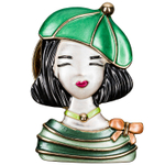 Брошь Shadore Девочка в берете XZ1479.16 G/G