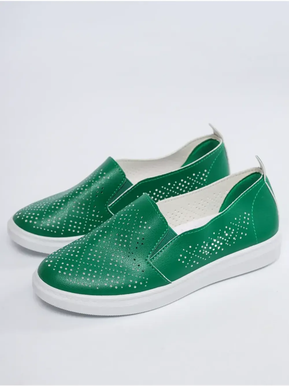 Мокасины летние с перфорацией