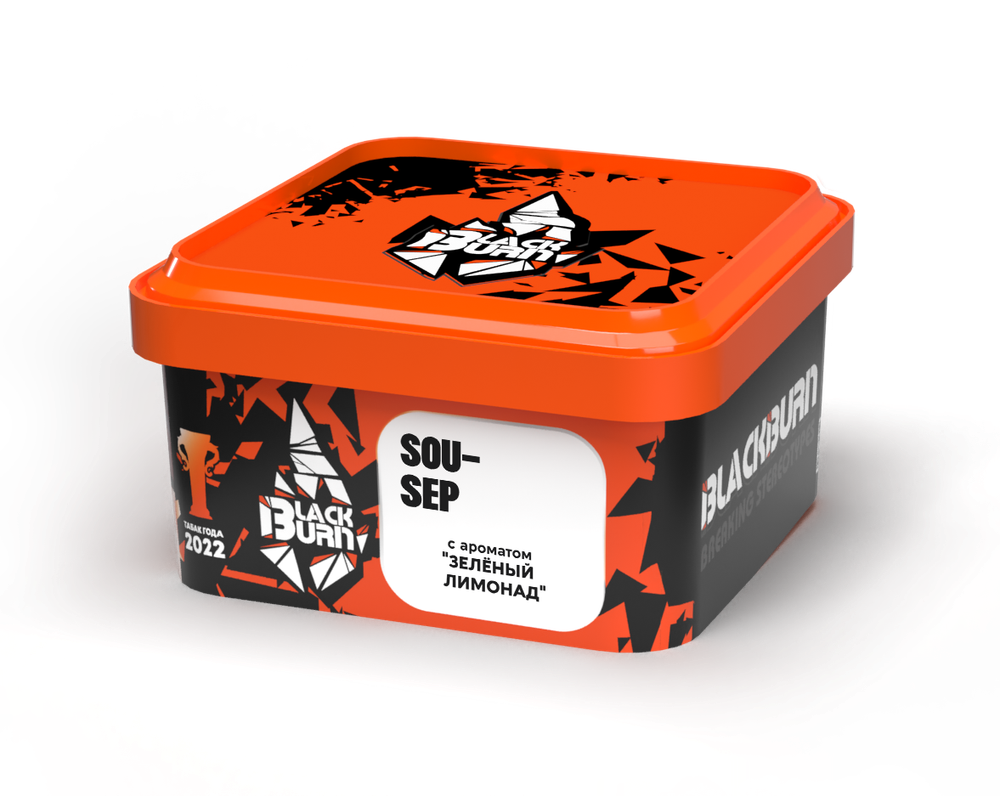 М. Табак для кальяна BlackBurn SouSep (Зелёный Лимонад) 200 гр