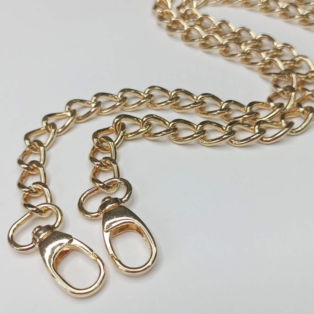 Ручка цепь с карабинами Золото 13*9