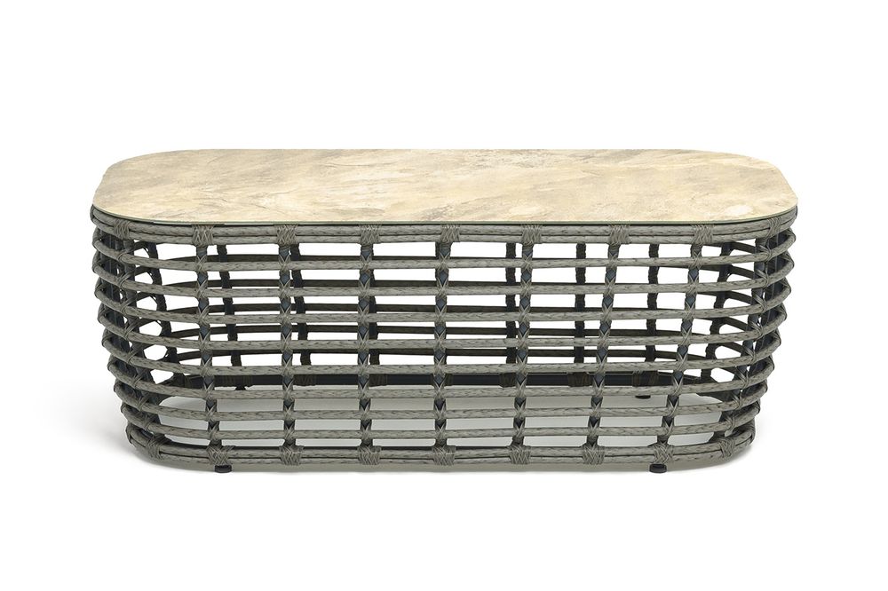 "Ницца" лаунж-зона из искусственного ротанга, цвет серый