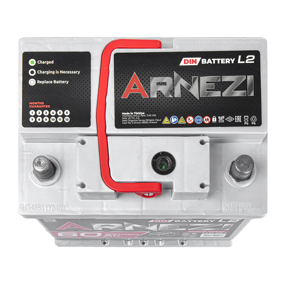Аккумулятор ARNEZI DIN SMF 60 А/ч обратный R+ 242x175x190 L2 EN 600 А
