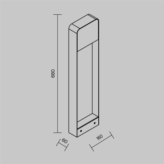 Ландшафтный светодиодный светильник Maytoni Outdoor Porte O481FL-L7B3K
