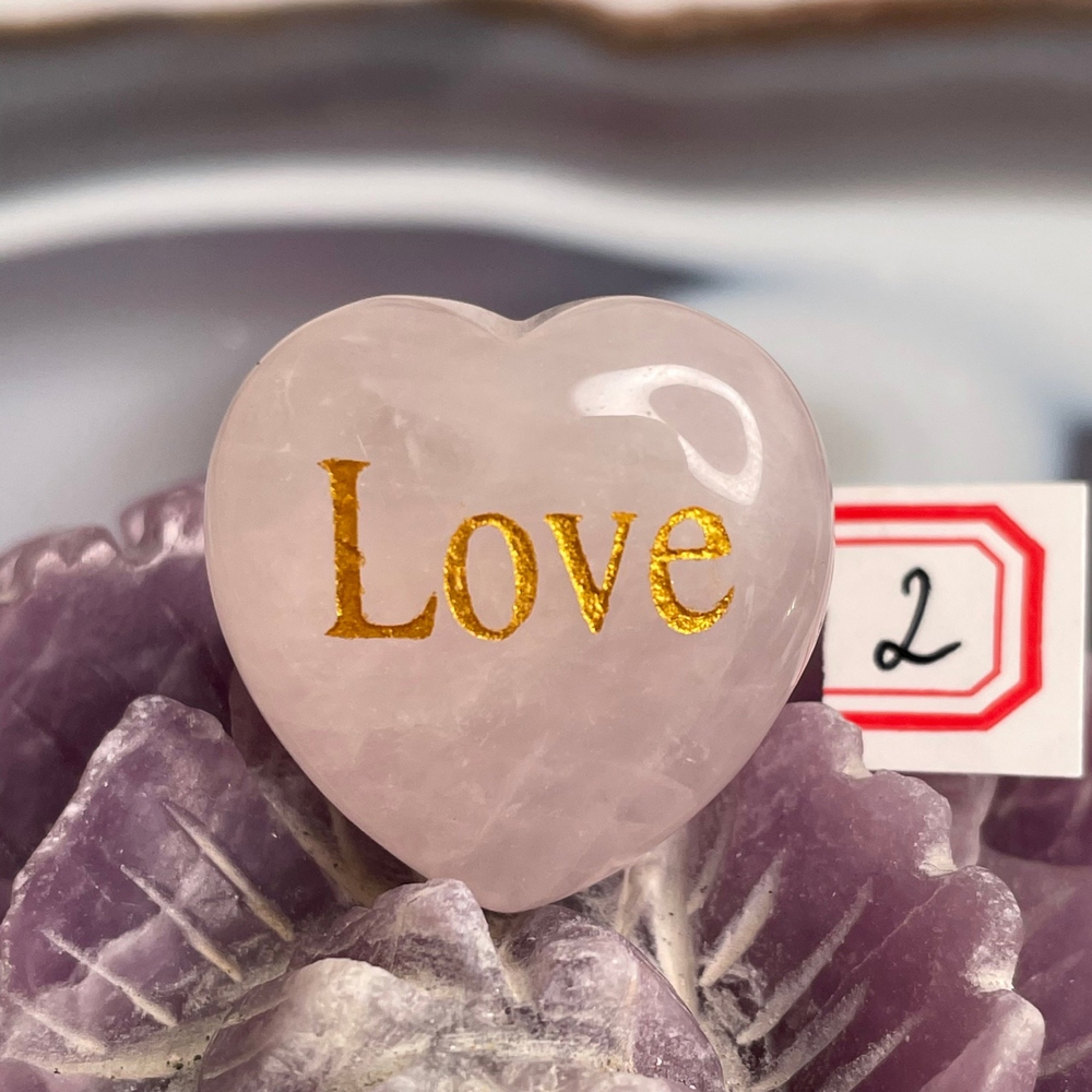 35619 Розовый кварц Love Сердце 25мм-83