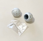 Наконечники Прима Шар для кованого карниза d 20, цвет бело-золотой