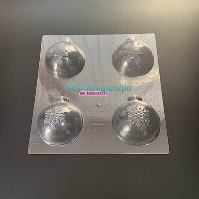 Форма для шоколада "Новогодние шары №10"