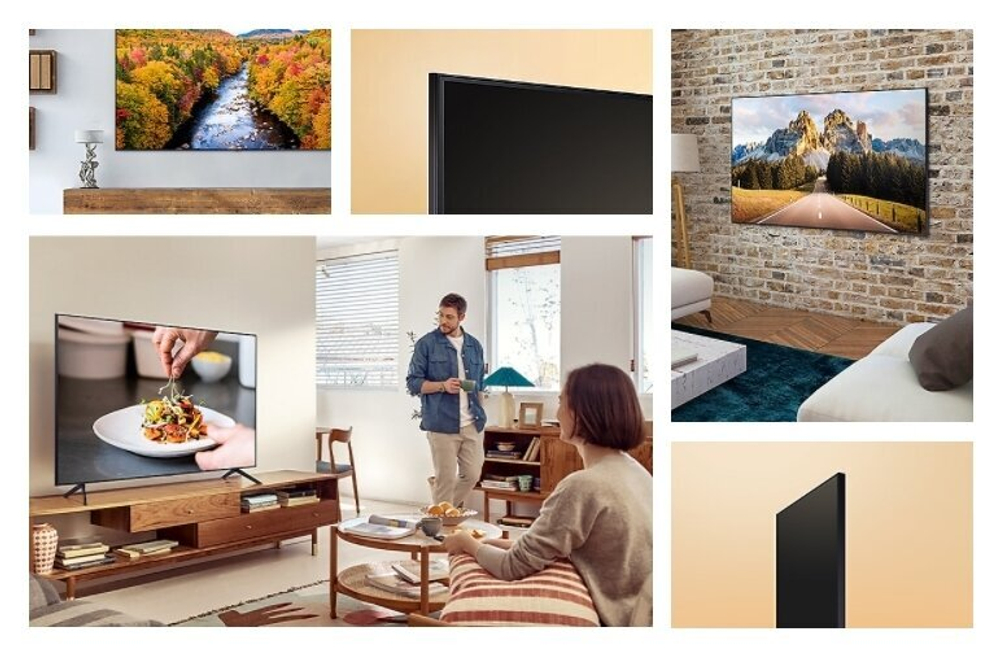 43" Телевизор Samsung UE43AU7170U LED HDR, серый титан (2021)