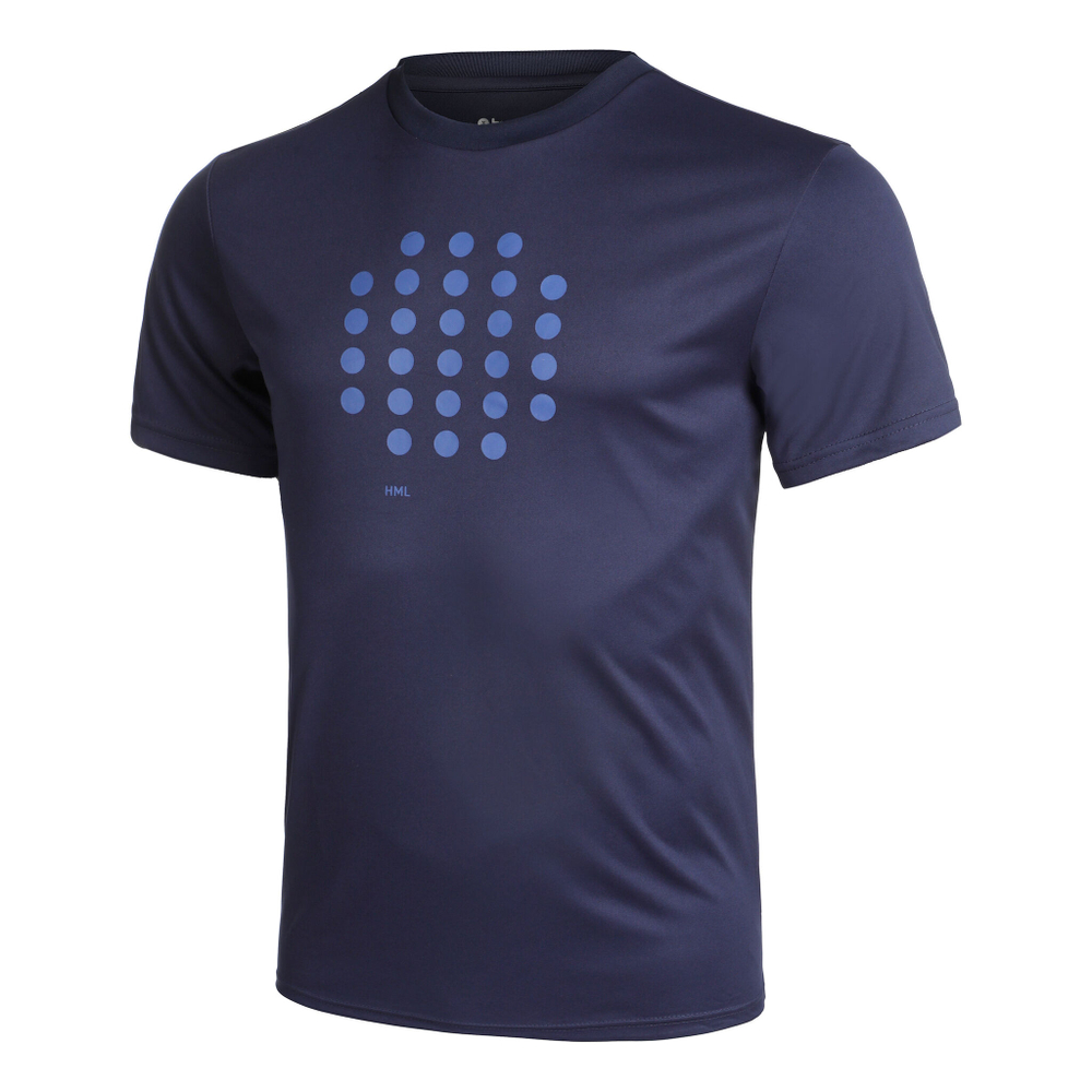 Мужское теннисное поло Hummel Court T-Shirt Men - Dark Blue