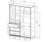 БОХО Шкаф-купе ШК-006 (Д.1800) Дуб крафт серый / Кашемир