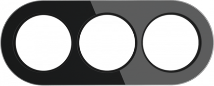 Рамка на 3 поста (Черный)