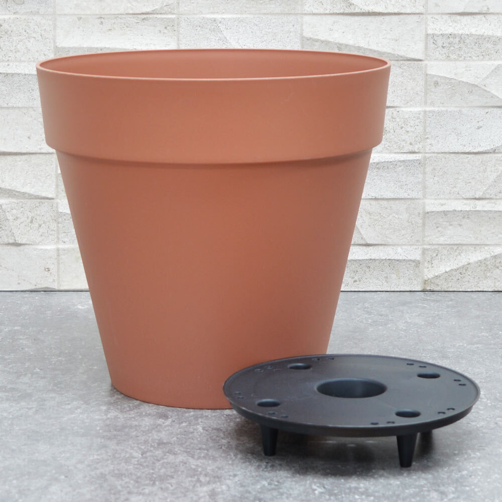 Горшок цветочный Tarragon D280мм 10л со вставкой (терракотовый)
