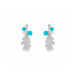 Серьги листья Ester Bijoux Дуб OR754-S BW