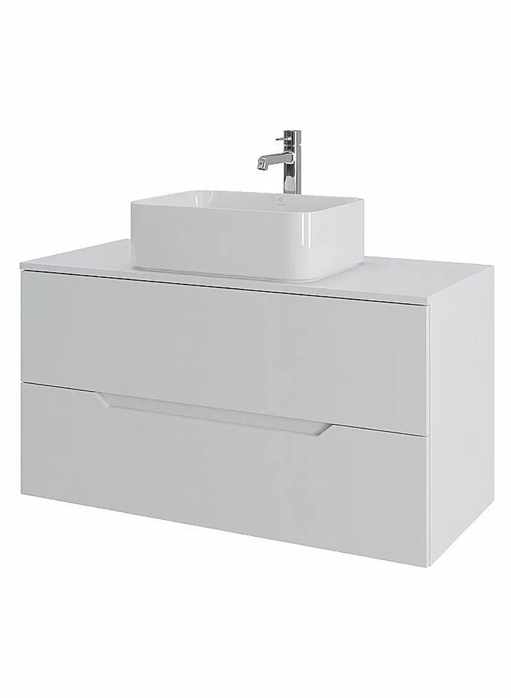 Тумба с раковиной Orange Line 100 Li-100TuwMDF+B02-460W белый
