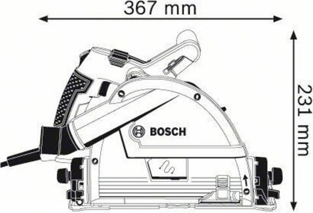 Сетевая дисковая пила BOSCH GKT 55 GCE 0601675001 Кейс L-Boxx