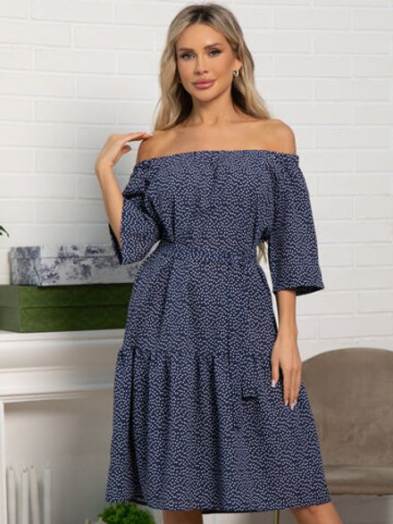 Платье с поясом Дафна (синее) П15523-8М LT Collection