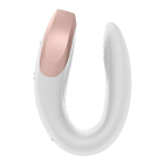 Белый вибратор 8,6см для пар Satisfyer Double Love