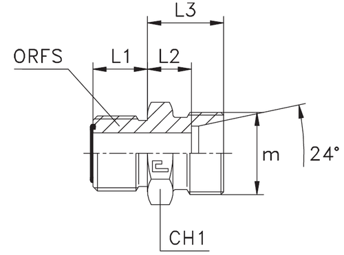 Адаптер DS06 ORFS 9/16 - 14x1.5