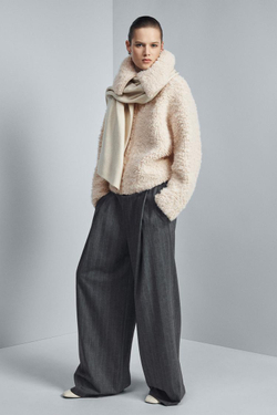 ZARA КАРДИГАН ИЗ БУКЛЕ, ЭКРЮ