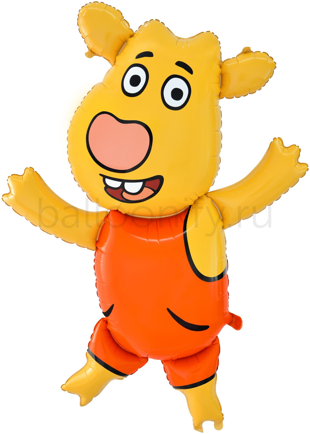 Шар (51''/130 см) Фигура, Оранжевая корова, Боря, 1 шт. в уп.