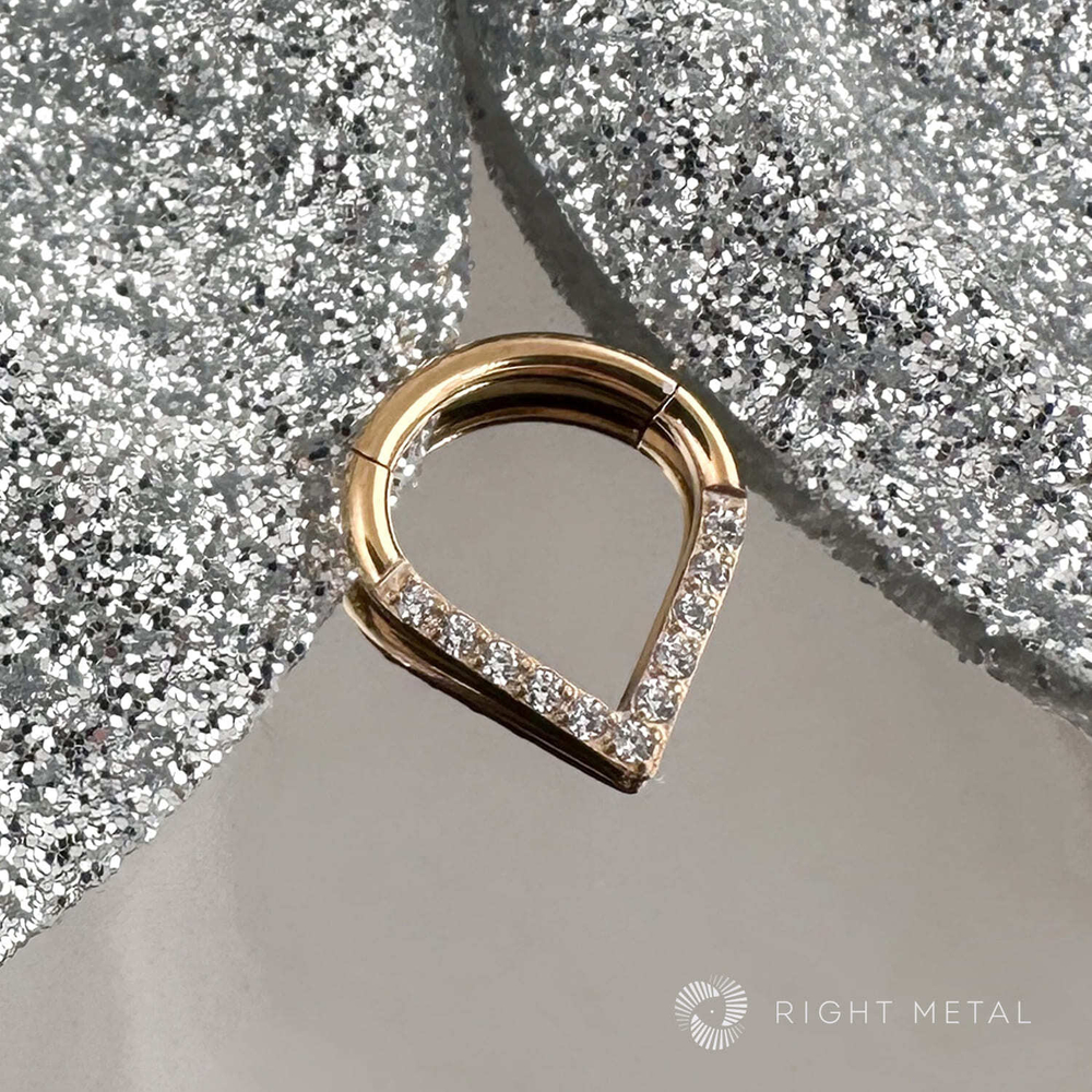 Кликер Drop Crystal PVD Yellow 1.2мм