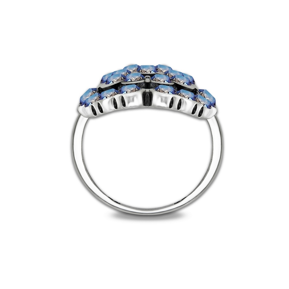 "Розалинта" кольцо в серебряном покрытии из коллекции "Хрустальный сад" от Jenavi