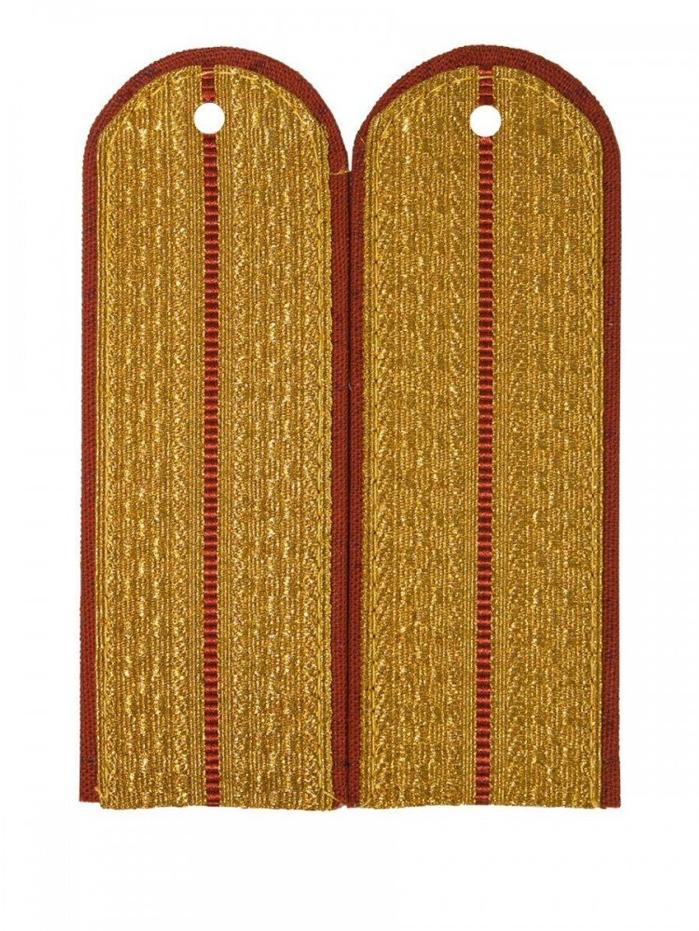 Погоны парадные золотые металлизированные МЧС один просвет