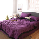 Комплект постельного белья Однотонный Сатин с Одеялом FB002