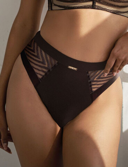 Трусы Kris Line Brownie стринги High Waist (шоколадный)