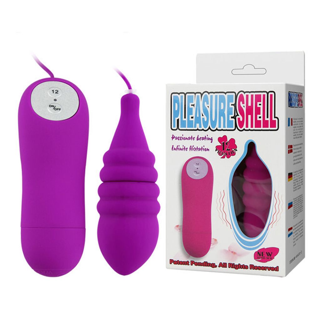 Вибро-яйцо Pleasure Shell (12 режимов) (Цвет: фуксия)