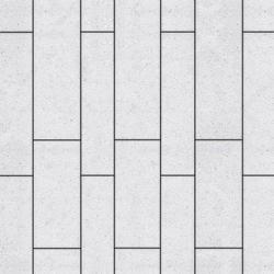 Тротуарная плитка ПАРКЕТ - Стоунмикс Белый, комплект из 4 видов плит