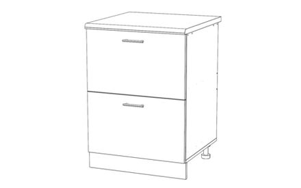 Тумба кухонная Алекс 2 ящика