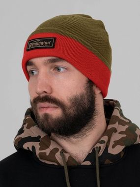 Шапка Remington двусторонняя Тight knit brown/red