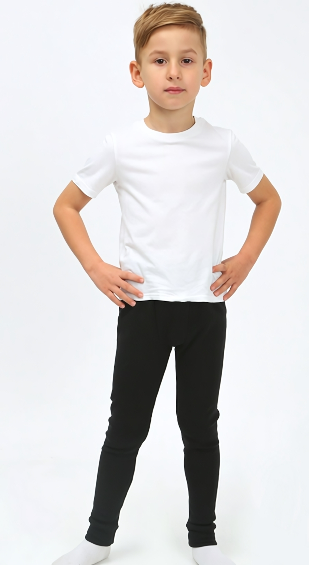 Кальсоны для мальчиков Рибана с начесом "Платон-1" р.134, Чёрный (Ивашка)