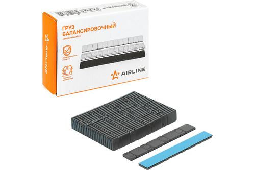 Груз балансировочный самоклеящийся стальной 4*5гр/4*10гр, 50 шт., темно-серый (графит) ATRK206 AIRLINE