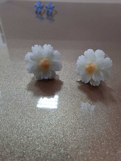 Серьги-пуссеты Ромашки