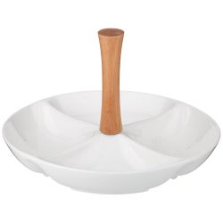 МЕНАЖНИЦА LEFARD "NATIVE" 4 СЕК. С ДЕРЕВ. РУЧКОЙ 25*25*16,5 СМ (КОР=8ШТ.)