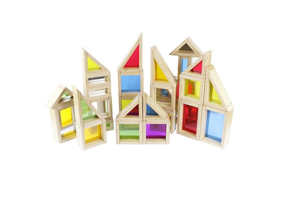 Радужные блоки с зеркалами (29 шт)