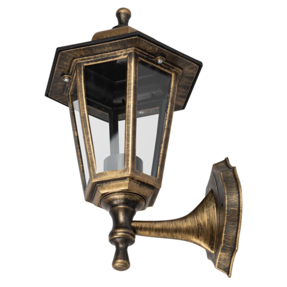 Садово-парковый светильник ЭРА НБУ 06-60-001 бронза 6 гранный настенный IP44 Е27 max60Вт