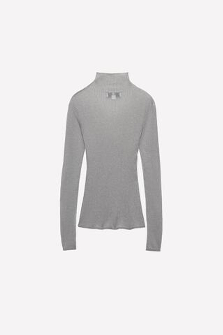 ZARA X LUDOVIC DE SAINT SERNIN ПОЛУПРОЗРАЧНЫЙ ТОП, СЕРЫЙ