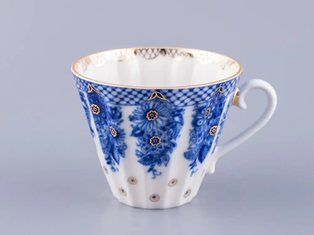 Чашка с блюдцем чайная 235 мл форма Лучистая рисунок Корзиночка арт. 81.10303.00.1