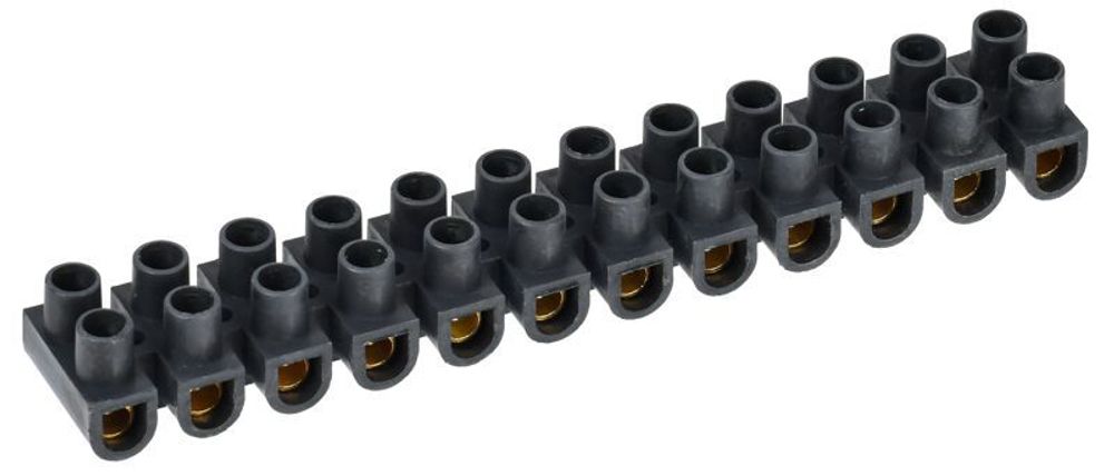 Колодка клеммная ЗВИ-20 н/г 4-10кв.мм 12 пар черн. IEK UZV5-020-06