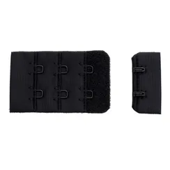 Застежка с крючками черная 2 ряда, 33*55 мм