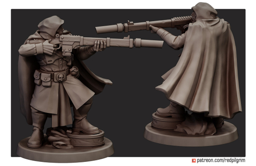 Astra Militarum Гвардеец с длинным лазганом миниатюра для AOS,Waha, Настольная игра, НРИ, Варгейм, РПГ