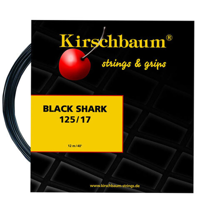 Струны теннисные Kirschbaum Shark (2+1 Aktion) String Set 12m - Black
