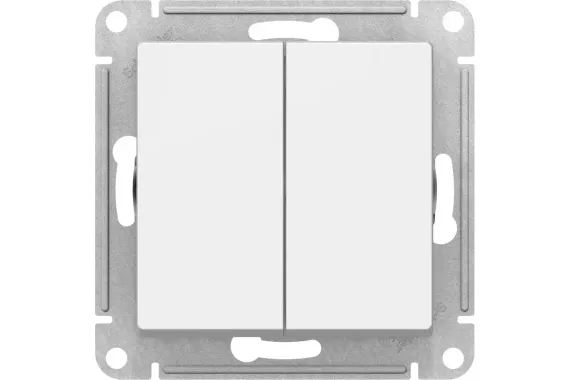 Выключатель Systeme Electric ATLASDESIGN 2 клавиши белый 35965