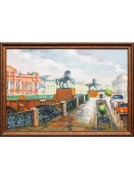 Картина маслом "Аничков мост" Васильев