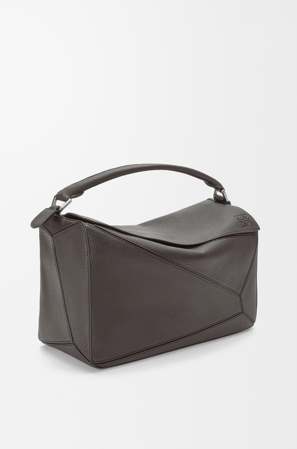 Loewe Большая сумка Puzzle мягкой зернистой телячьей кожи, темно-серый