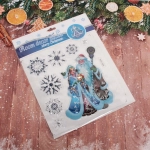 Набор наклеек «Дед Мороз и Снегурочка» 27*20 см, в ассортименте